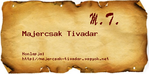 Majercsak Tivadar névjegykártya